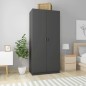 vidaXL Kleiderschrank Hochglanz-Grau 90x52x200 cm Holzwerkstoff vidaXL Kleiderschrank Hochglanz-Grau 90x52x200 cm Holzwerkstoff