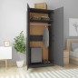 vidaXL Kleiderschrank Hochglanz-Grau 90x52x200 cm Holzwerkstoff vidaXL Kleiderschrank Hochglanz-Grau 90x52x200 cm Holzwerkstoff
