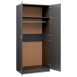 vidaXL Kleiderschrank Hochglanz-Grau 90x52x200 cm Holzwerkstoff vidaXL Kleiderschrank Hochglanz-Grau 90x52x200 cm Holzwerkstoff