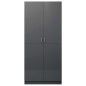 vidaXL Kleiderschrank Hochglanz-Grau 90x52x200 cm Holzwerkstoff vidaXL Kleiderschrank Hochglanz-Grau 90x52x200 cm Holzwerkstoff