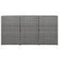 vidaXL Mülltonnenbox für 3 Tonnen Anthrazit 229x78x120 cm Poly Rattan vidaXL Mülltonnenbox für 3 Tonnen Anthrazit 229x78x120 cm Poly Rattan