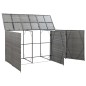 vidaXL Mülltonnenbox für 3 Tonnen Anthrazit 229x78x120 cm Poly Rattan vidaXL Mülltonnenbox für 3 Tonnen Anthrazit 229x78x120 cm Poly Rattan