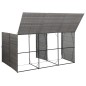 vidaXL Mülltonnenbox für 3 Tonnen Anthrazit 229x78x120 cm Poly Rattan vidaXL Mülltonnenbox für 3 Tonnen Anthrazit 229x78x120 cm Poly Rattan