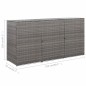 vidaXL Mülltonnenbox für 3 Tonnen Anthrazit 229x78x120 cm Poly Rattan vidaXL Mülltonnenbox für 3 Tonnen Anthrazit 229x78x120 cm Poly Rattan