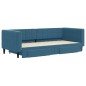 vidaXL Tagesbett Ausziehbar mit Schubladen Blau 90x200 cm Samt vidaXL Tagesbett Ausziehbar mit Schubladen Blau 90x200 cm Samt