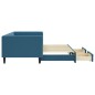 vidaXL Tagesbett Ausziehbar mit Schubladen Blau 90x200 cm Samt vidaXL Tagesbett Ausziehbar mit Schubladen Blau 90x200 cm Samt