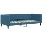 vidaXL Tagesbett Ausziehbar mit Schubladen Blau 90x200 cm Samt vidaXL Tagesbett Ausziehbar mit Schubladen Blau 90x200 cm Samt