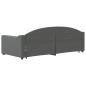 vidaXL Tagesbett Ausziehbar Dunkelgrau 90x190 cm Stoff vidaXL Tagesbett Ausziehbar Dunkelgrau 90x190 cm Stoff