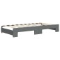vidaXL Tagesbett Ausziehbar Dunkelgrau 90x190 cm Stoff vidaXL Tagesbett Ausziehbar Dunkelgrau 90x190 cm Stoff