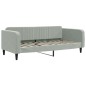 vidaXL Tagesbett Ausziehbar mit Schubladen Hellgrau 90x190 cm Samt vidaXL Tagesbett Ausziehbar mit Schubladen Hellgrau 90x190 cm Samt