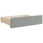 vidaXL Tagesbett Ausziehbar mit Schubladen Hellgrau 90x190 cm Samt vidaXL Tagesbett Ausziehbar mit Schubladen Hellgrau 90x190 cm Samt