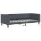 vidaXL Tagesbett mit Matratze Dunkelgrau 90x190 cm Samt vidaXL Tagesbett mit Matratze Dunkelgrau 90x190 cm Samt
