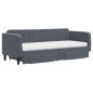 vidaXL Tagesbett Ausziehbar mit Schubladen Dunkelgrau 80x200 cm Samt vidaXL Tagesbett Ausziehbar mit Schubladen Dunkelgrau 80x200 cm Samt