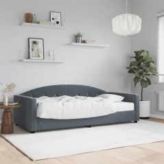 vidaXL Tagesbett mit Matratze Dunkelgrau 90x190 cm Samt