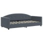 vidaXL Tagesbett mit Matratze Dunkelgrau 90x190 cm Samt vidaXL Tagesbett mit Matratze Dunkelgrau 90x190 cm Samt