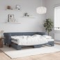 vidaXL Tagesbett Ausziehbar mit Matratzen Dunkelgrau 80x200 cm Samt vidaXL Tagesbett Ausziehbar mit Matratzen Dunkelgrau 80x200 cm Samt