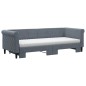 vidaXL Tagesbett Ausziehbar mit Matratzen Dunkelgrau 80x200 cm Samt vidaXL Tagesbett Ausziehbar mit Matratzen Dunkelgrau 80x200 cm Samt