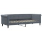 vidaXL Tagesbett Ausziehbar mit Matratzen Dunkelgrau 80x200 cm Samt vidaXL Tagesbett Ausziehbar mit Matratzen Dunkelgrau 80x200 cm Samt