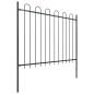 vidaXL Gartenzaun mit Bügel-Design Stahl 5,1 x 1,5 m Schwarz vidaXL Gartenzaun mit Bügel-Design Stahl 5,1 x 1,5 m Schwarz