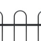 vidaXL Gartenzaun mit Bügel-Design Stahl 5,1 x 1,5 m Schwarz vidaXL Gartenzaun mit Bügel-Design Stahl 5,1 x 1,5 m Schwarz
