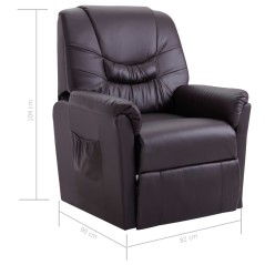 vidaXL Relaxsessel Braun Kunstleder