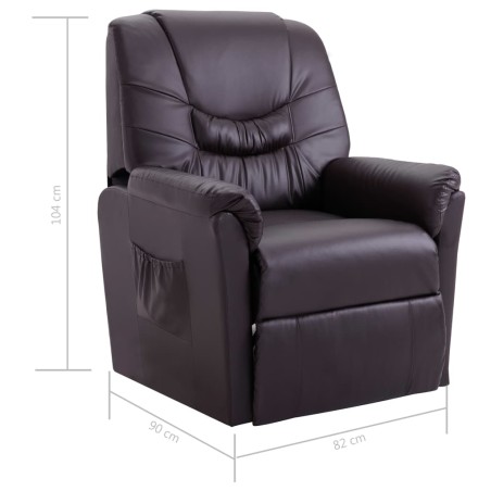 vidaXL Relaxsessel Braun Kunstleder