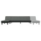 vidaXL Schlafsofa in L-Form Dunkelgrau 255x140x70 cm Stoff vidaXL Schlafsofa in L-Form Dunkelgrau 255x140x70 cm Stoff
