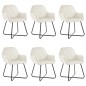 vidaXL Esszimmerstühle 6 Stk. Creme Samt vidaXL Esszimmerstühle 6 Stk. Creme Samt