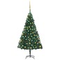 Künstlicher Weihnachtsbaum mit LEDs & Kugeln Grün 150 cm PVC Künstlicher Weihnachtsbaum mit LEDs & Kugeln Grün 150 cm PVC