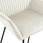 vidaXL Esszimmerstühle 6 Stk. Creme Samt vidaXL Esszimmerstühle 6 Stk. Creme Samt