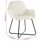 vidaXL Esszimmerstühle 6 Stk. Creme Samt vidaXL Esszimmerstühle 6 Stk. Creme Samt