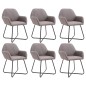 vidaXL Esszimmerstühle 6 Stk. Taupe Stoff vidaXL Esszimmerstühle 6 Stk. Taupe Stoff