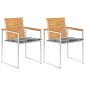 vidaXL Gartenstühle mit Kissen 2 Stk. Massivholz Teak und Stahl vidaXL Gartenstühle mit Kissen 2 Stk. Massivholz Teak und Stahl