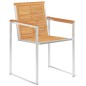 vidaXL Gartenstühle mit Kissen 2 Stk. Massivholz Teak und Stahl vidaXL Gartenstühle mit Kissen 2 Stk. Massivholz Teak und Stahl