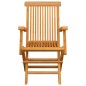 vidaXL Gartenstühle Graue Karomuster-Kissen 3 Stk. Massivholz Teak vidaXL Gartenstühle Graue Karomuster-Kissen 3 Stk. Massivholz Teak