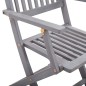 vidaXL Klappbare Gartenstühle 4 Stk. mit Kissen Massivholz Akazie vidaXL Klappbare Gartenstühle 4 Stk. mit Kissen Massivholz Akazie