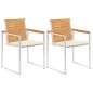 vidaXL Gartenstühle mit Kissen 2 Stk. Massivholz Teak und Stahl vidaXL Gartenstühle mit Kissen 2 Stk. Massivholz Teak und Stahl