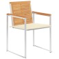 vidaXL Gartenstühle mit Kissen 2 Stk. Massivholz Teak und Stahl vidaXL Gartenstühle mit Kissen 2 Stk. Massivholz Teak und Stahl