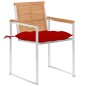 vidaXL Gartenstühle mit Kissen 2 Stk. Massivholz Teak und Stahl vidaXL Gartenstühle mit Kissen 2 Stk. Massivholz Teak und Stahl