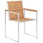 vidaXL Gartenstühle mit Kissen 2 Stk. Massivholz Teak und Stahl vidaXL Gartenstühle mit Kissen 2 Stk. Massivholz Teak und Stahl