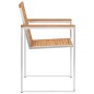 vidaXL Gartenstühle mit Kissen 2 Stk. Massivholz Teak und Stahl vidaXL Gartenstühle mit Kissen 2 Stk. Massivholz Teak und Stahl