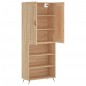 Highboard Sonoma-Eiche 69,5x34x180 cm Holzwerkstoff