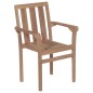 vidaXL Stapelbare Gartenstühle mit Kissen 4 Stk. Massivholz Teak vidaXL Stapelbare Gartenstühle mit Kissen 4 Stk. Massivholz Teak