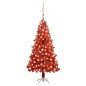 Künstlicher Weihnachtsbaum mit LEDs & Kugeln Rot 150 cm PVC Künstlicher Weihnachtsbaum mit LEDs & Kugeln Rot 150 cm PVC