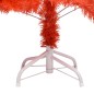 Künstlicher Weihnachtsbaum mit LEDs & Kugeln Rot 150 cm PVC Künstlicher Weihnachtsbaum mit LEDs & Kugeln Rot 150 cm PVC