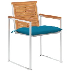 vidaXL Gartenstühle 6 Stk. mit Kissen Massivholz Akazie  
