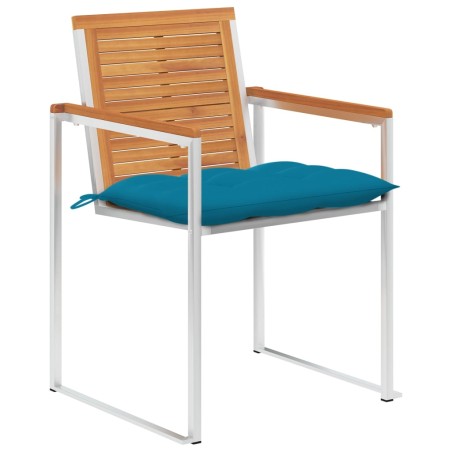 vidaXL Gartenstühle 6 Stk. mit Kissen Massivholz Akazie  