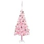 Künstlicher Weihnachtsbaum mit LEDs & Kugeln Rosa 180 cm PVC Künstlicher Weihnachtsbaum mit LEDs & Kugeln Rosa 180 cm PVC