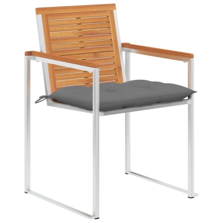 vidaXL Gartenstühle 8 Stk. mit Kissen Massivholz Akazie