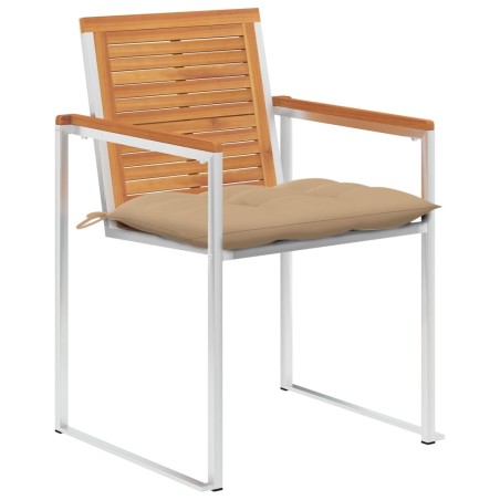 vidaXL Gartenstühle 8 Stk. mit Kissen Massivholz Akazie